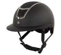 glitter riding helmet with polo visor BR Equitation Lambda Plus