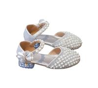Glitter Sandals Girls Princess Shoes Mary Jane Shoes Toddler Children's Shoes Summer Breathable School Girl Shoes Soft Leather Lining / Autumn Daycare Everyday Shoes Non-Slip Sole, silver, 11.5 UK