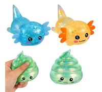 Glitter Sensory Toy, Slow Rise Squeeze Party Favor, Play with Quick Setup, Study Helper Gentle Hold, Relaxation Tool with Stable Form, Home Accessories for Teens Adults Friends Family Office Picnic