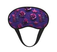 Glitter Sequin Rose Print Unisex Blackout Sleep Mask Comfortable Eye Mask for Travel Meditation Sleep Travel