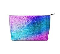 Glitter Sequin Spot Corduroy Makeup Bag â€“ Versatile Cosmetic Pouch with Zipper for Daily Use and Travel Capacity Organizer