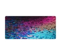 Glitter Sequin Spot Desk Pad 16×35 inch with Stitched Edges, Large Gaming Mouse Pad Non-Slip Rubber Base Desk Mat for Office PC Keyboard Laptop and Home Work Mousepad