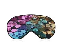 Glitter Sequin Spot Eye Mask, Side Sleeping Mask Light Blindfold Sleeping Mask Nose Pad and Elastic Band for Children Women and Men