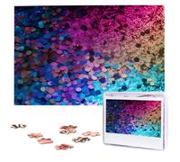 Glitter Sequin Spot Jigsaw Puzzle for Adults Challenging Wooden Puzzles 1000 Pieces Personalized Photo Puzzle Picture Jigsaws Custom Jigsaw Puzzles for Birthday
