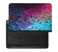 Glitter Sequin Spot Passport Holder PU Leather Slim Passport Cover with Card Slots Travel Document Holder Cover