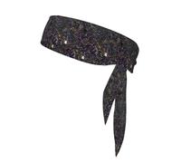 Glitter Sequin Spot Print Headbands Soft Unisex Adjustable Headwraps, Hair Athletic Bands For Running, Tennis, Sports