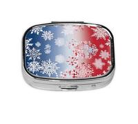 Glitter Sequin Spot Print Pill Box 2 Compartment Medicine Pill Case,Portable for Pocket Or Purse Pill Box Decorative Metal Medicine Organizer