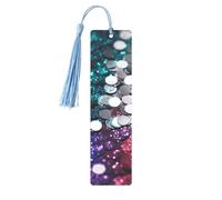 Glitter Sequin Spot Printed Metal Bookmarks M - Sky Blue Lightweight Aluminium Book Marker for Books, Journals & Gifts, Ideal Book Lovers, Holiday Decor & Crafts