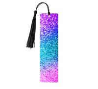 Glitter Sequin Spot Wooden Bookmark Book Lovers Tassels Crafts Accessories Reading Book Club Party