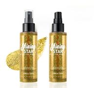 Glitter Shimmer Body Spray - Waterproof & Sweat-Resistant Body Glitter Spray for Hair, Face & Skin, Quick-Dry Lightweight Long-Lasting Sparkle Mist for Festival, Party & Stage Makeup (Gold-100ml)