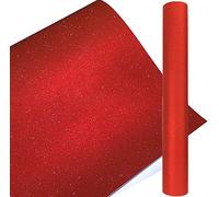 Glitter Shining Beads Adhesive Permanent Vinyl DIY Craft Vinyl Sticker for Silhouette Tumblers Cameo Craft Cutter Letters, Banners,Glass Mirrors, 30cm by 150cm (Red)