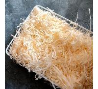 Glitter Shredded Tissue Paper, 50-500g Iridescent Shredded Paper Gift Filler, Lightweight Crinkle Cut Fillers(Style E/Light Champagne,50g)