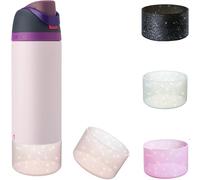 Glitter Silicone Boot for Owala 24OZ Bottle, Sleeve Accessories Anti-Slip Bottom Cover for Owala FreeSip Stainless Steel Water Bottle Boots (Glitter Rose Quartz Gold, 24 OZ Free Sip)