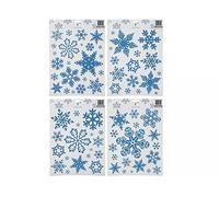 GLITTER SNOWFLAKE STICKERS ICE BLUE COLOUR