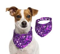 Glitter Sparkles Shimmer Printing,Dog Bandanas Cotton Pet Scarf Adjustable Bibs for Pet,S