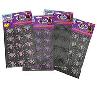 Glitter Spider Crystals Body Decoration - Pack of 15 (black)