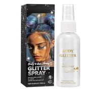 Glitter Spray, Glitter Hairspray, Instant Teen Vogue Versatile Application Quick-Drying Formula Long-Lasting Shine Waterproof Finish, Halloween Prom for Skin Clothes Costume Birthday Party
