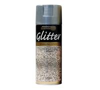 Glitter Spray Paint Silver 400ml - a Quick Drying, Non Yellowing, Durable Clear Top Coat Containing Glitter Particles - Perfect for Adding a Special Touch to Craft & Hobby Projects