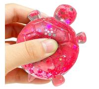 Glitter Squeeze Ball, Turtle Figure Stress Reliever, 7x5cm Pocket-Sized Fidget, Sensory Toy, Calm Down Tool, Slow-Falling Effect, For Classroom And Holiday