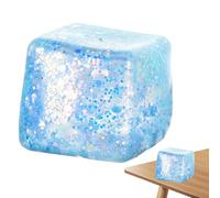 Glitter Squishy Cube Cube Stress Toy Large Stress Slow Rebound Sugar Ball Glitter, Lightweight Balls for Kids Sensory Squeeze Toy Classroom Cube Fidget For Relaxation