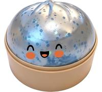 Glitter Squishys Dumpling with Bamboo Steamer Box for Adults Collection, Mystery Surprise Bao Bun Dumpling Soft Squeeze Stress Relief Toy Sensory Fidget Toys Party Favors Light Blue