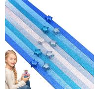 Glitter Star Paper Strips - 9 Inch Gradient DIY Stars | Paper Glitter Thickened Rhinestone Strips | Ideal for Home Décor Valentine’s Day Or Christmas