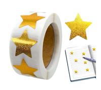Glitter Star Roll - 500 Self Adhesive Craft Sticker Tape, Decorative Label Sheet, Classroom Reward Pack | Sparkly Fun Stationery for Teachers Students Parents Cup Book School Business Decoration Use