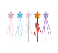 Glitter Star Wands,5 PCS Fairy Wands for Girls Angel Fairy Costume Props Wands Sticks for Birthday Halloween Christmas Party Supplies