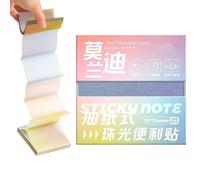 Glitter Sticky Note 100 Sheets Transparent Waterproof Colorful Pads