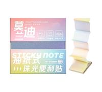 Glitter Sticky Note 100 Sheets Waterproof Glitter Colorful Clear Memo