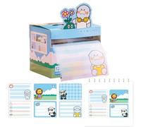 Glitter Sticky Notes - 120 Sheets Pull Out Cartoon Animal Aesthetic
