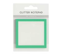 Glitter Sticky Notes, Glitter Post It Notes, Clear Post It Notes Pastel, Cute Self Adhesive Note Memo Pads, Small to Do List, Office Supplies (Green)