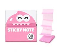 Glitter Sticky Notes, Transparent Sticky Notes, See-Through Memo Tabs, Shimmering Pet Film for Clean Annotations,3 x 3 in, Easy Pull, for Teachers, Students, Desks, Gifts (Pink)