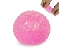 Glitter Stress Balls,1.57" Sensory Fidget For Kids & Adults,bling bling Squishy Fidget Toys - Fast Rise Gel Ball - Stretchy Squeeze Stress Relief Balls for Anxiety(Pink)