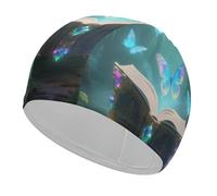 Glitter Swim Caps for Short Long Hair Fashion Durable High Elasticity Comfortable Non-Slip Breathable Swim Caps for Swimmers Gifts