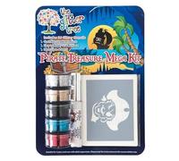 Glitter Tattoo Kit - Pirate Adventure Themed kit - Fantastic value 36 stencil party pack - Vegan & Cruelty Free Contents - Age 3 & Up