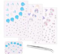 Glitter Tattoo Stickers for Makeup Fish Tail Flowers Face Eyes Face Jewelry with Ocean Color Cute Mermaid Face Stickers Birthday Rave