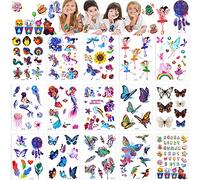 Glitter Tattoos for (178 pcs Big Styles) Unicorn Butterfly Mermaids Tattoos Temporary, Waterproof Fake Tattoos Stickers for Children for Party Bag Fillers for, Birthday Decoration