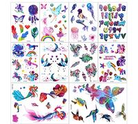 Glitter Tattoos for Kids (178 pcs Big Styles) Unicorn Butterfly Mermaids Tattoos Temporary Kids, Waterproof Fake Tattoos Stickers for Children for Party Bag Fillers for Kids, Birthday Decoration