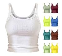 Glitter Top Women's Party Sequins Silver Spaghetti Top Women's Cotton White Tank Top Sleeveless T-Shirt Lightweight Underarm Shirt Breathable Tank Top Crop Tunic Slim Fit Tank Tops T-Shirt Elegant