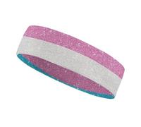 Glitter Transgender Pride Flag Workout Headbands Elastic Sport Sweatband for Athletic Yoga Running Gym Women Men