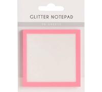 Glitter Transparent Sticky Notes,Clear Post It Notes Pastel, Cute Self Adhesive Note Memo Pads, See Through Notes, Small to Do List, School and Office Supplies (Pink)