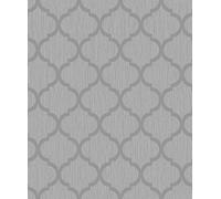 Glitter Trellis Wallpaper Silver Metallic Sparkle Geometric YL Crystal