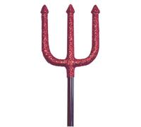 Glitter Trident, Red And Black, 120cm