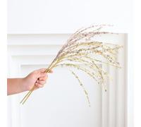 Glitter Twig Ornaments for Christmas Tree Decoration - 55 cm Handmade Sparkling Branches in White, Gold, Silver, Red, Rose Red & Champagne - FES(Rose RED)