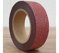 Glitter Washi Tape Decorative Masking Self Adhesive Sticky Ribbon Trim 10m Long (Red Glitter)