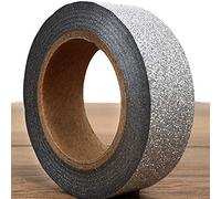 Glitter Washi Tape Decorative Masking Self Adhesive Sticky Ribbon Trim 10m Long (Silver Glitter)