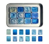 Glitter Watercolour Paint - 12 Colours Interactive Painting Set | Portable Painting Utensils for Beginners Children Girls Birthday Homeschooling Art Enthusiasts