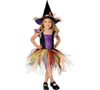 Child GLITTER WITCH Hat Tutu Girls Fancy Dress Spooky Age 3-10 (882137)