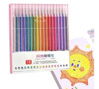Glitterate Gel Pens - ABS Coloured Gel Pen, Smooth Writing Pens Fine Point | Drawing Book, Colorful Writing Set for Children and Adults, Coloring Books, Postcards, Creazion